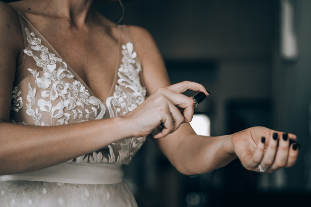 Bride getting ready  at Aster Cafe, River Room, St